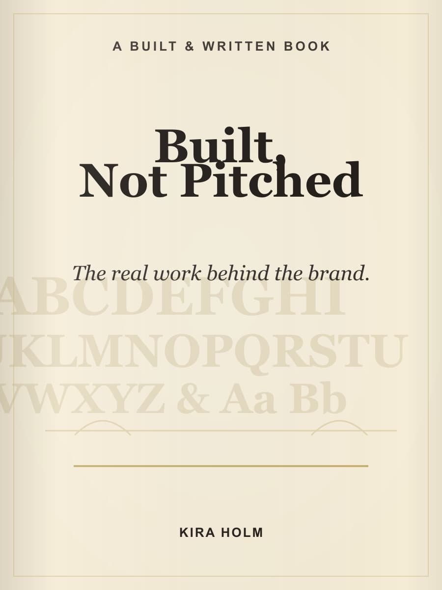 Built, Not Pitched cover