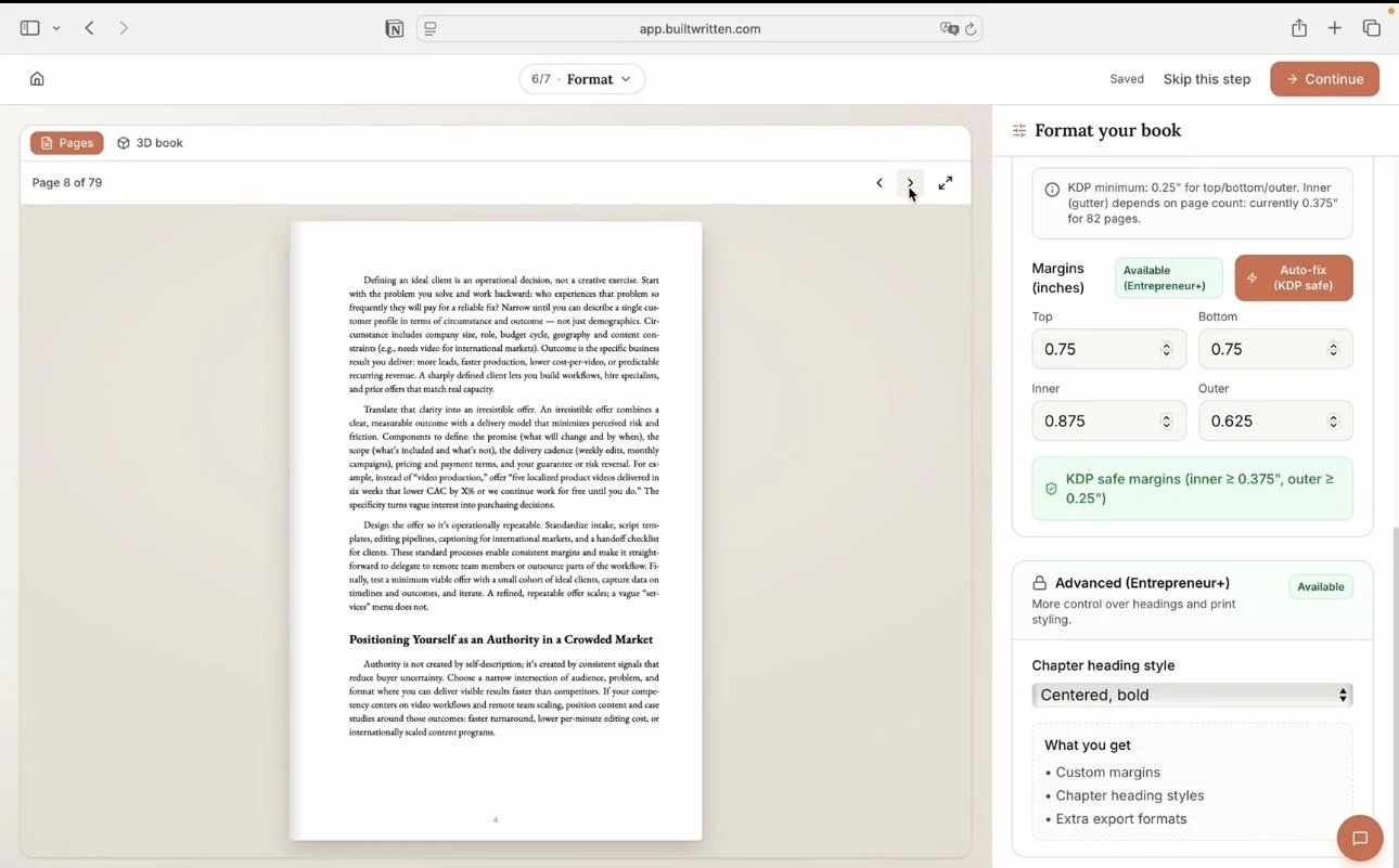 Wren in Built&Written checking a chapter's claims against the author's own material